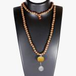 Lord Ganesh Kavach 8 Mukhi Rudraksha With Silver Yantra Attached In Rudraksha Mala