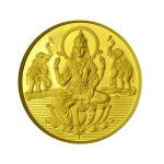 Goddess Laxmi Coin In Pure Silver Gold Plated 10 Gms