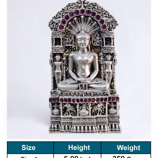 Parshvanath Idol In Pure 925 Silver